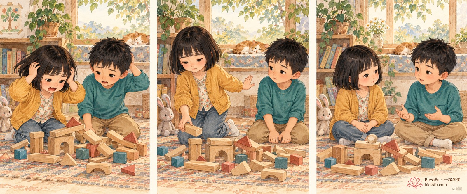 生气的时候怎么办？ · 课程故事插画