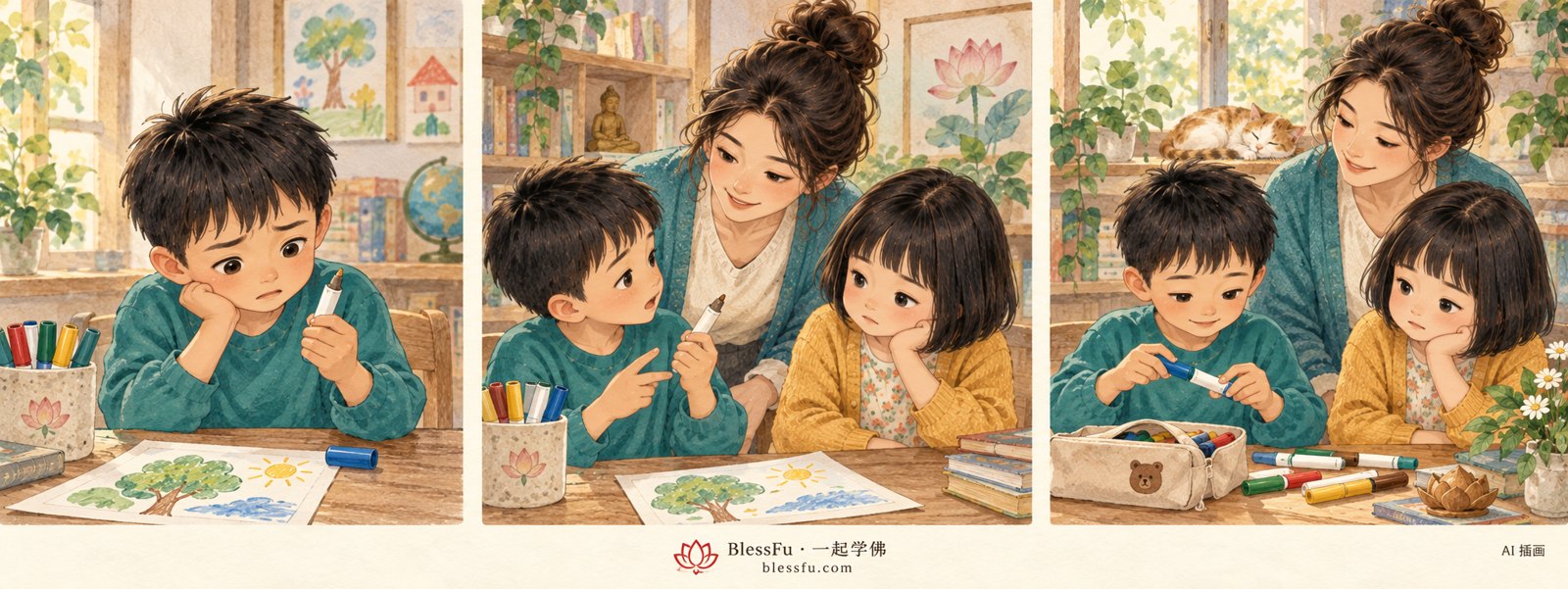 做错了，可以重新开始 · 课程故事插画