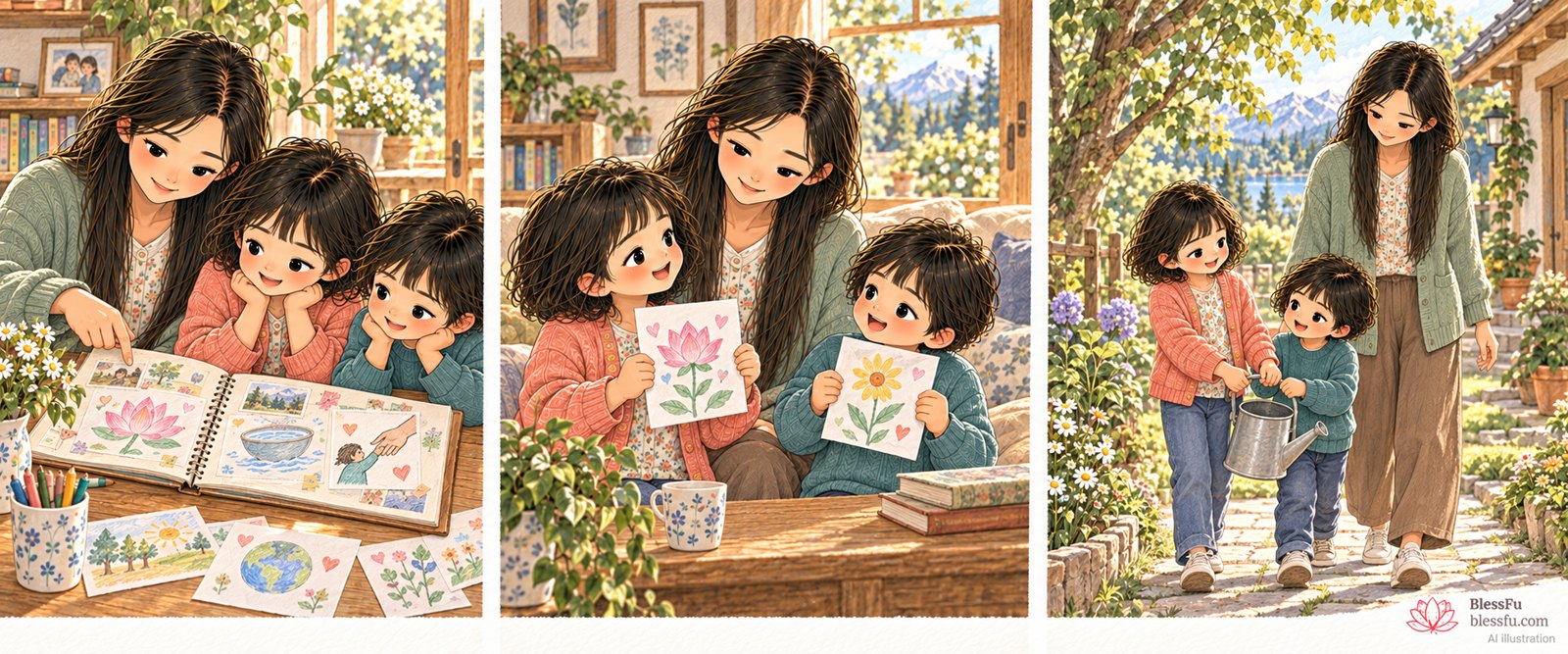 让善愿继续开花 · 课程故事插画