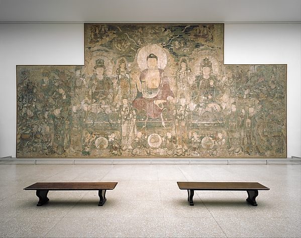 药师佛法会图壁画，约1319年，中国山西广胜寺旧藏。