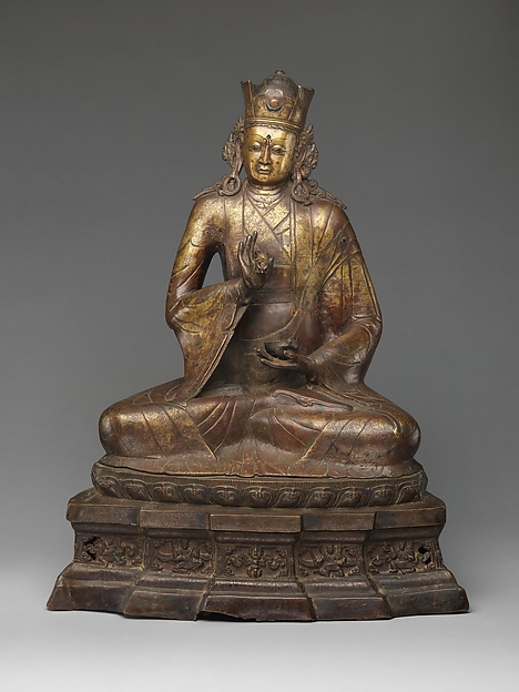 莲花生像，西藏西部或拉达克，14世纪。